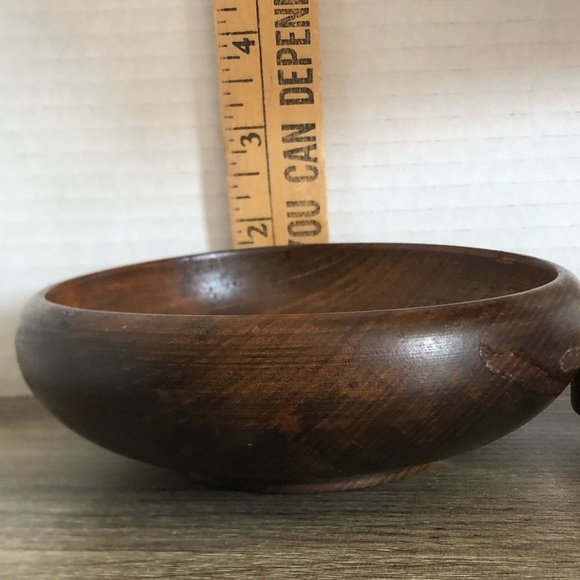 Vtg MCM Solid Wood Serving Bowl Set - Picture 8 of 13